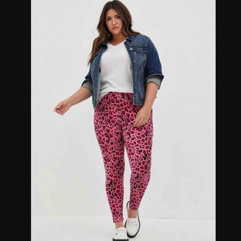 CUTE* - PINK LEOPARD Full Length Signature Waist Premium Legging OFFERS WELCOME!